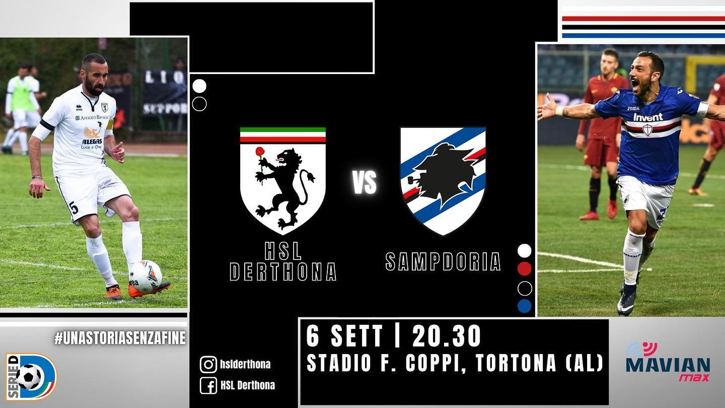 Dopo l’Alessandria anche l’Hsl Derthona sfiderà la Sampdoria in amichevole