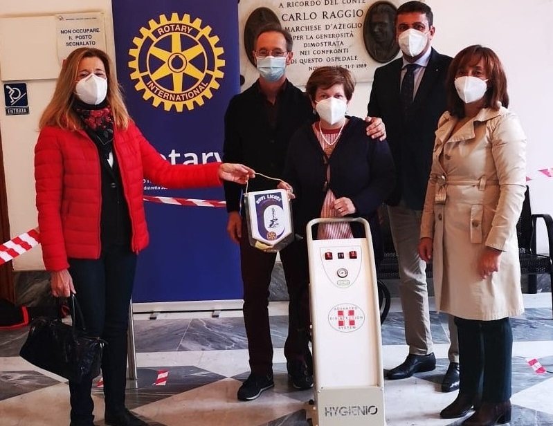 Il Rotary dona un sanificatore per il laboratorio analisi del San Giacomo di Novi