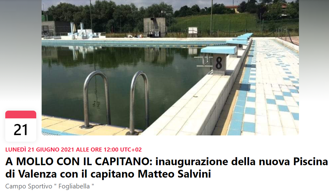 E a Valenza scatta l’ironia social sulla piscina dopo l’elezione di Oddone: “A giugno a mollo con il Capitano”