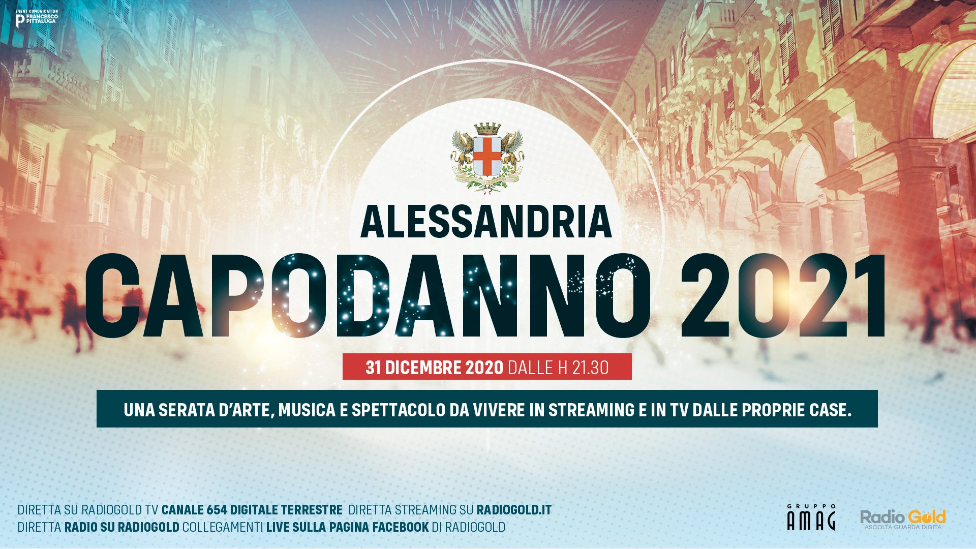 Il Capodanno 2020 di Alessandria insieme a RadioGold: “In casa ma col sorriso”