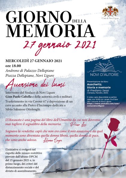 Giorno della Memoria: le iniziative a Novi Ligure