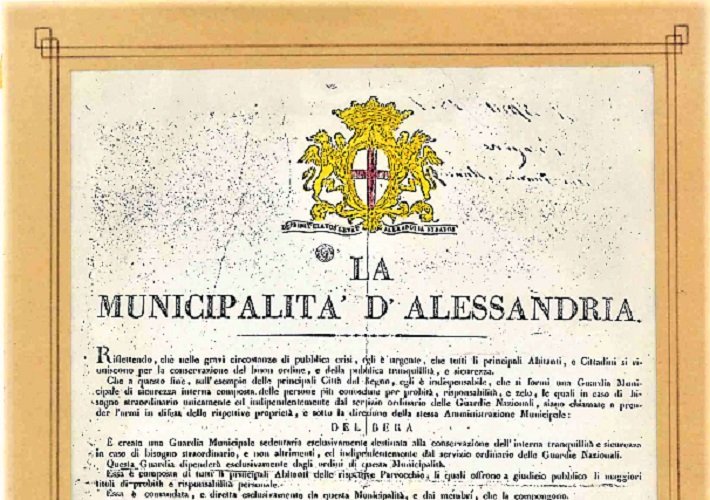 Una targa speciale per i 200 anni della Polizia Municipale di Alessandria