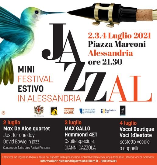 Dal 2 luglio torna la rassegna JazzAl in Piazza Marconi ad Alessandria