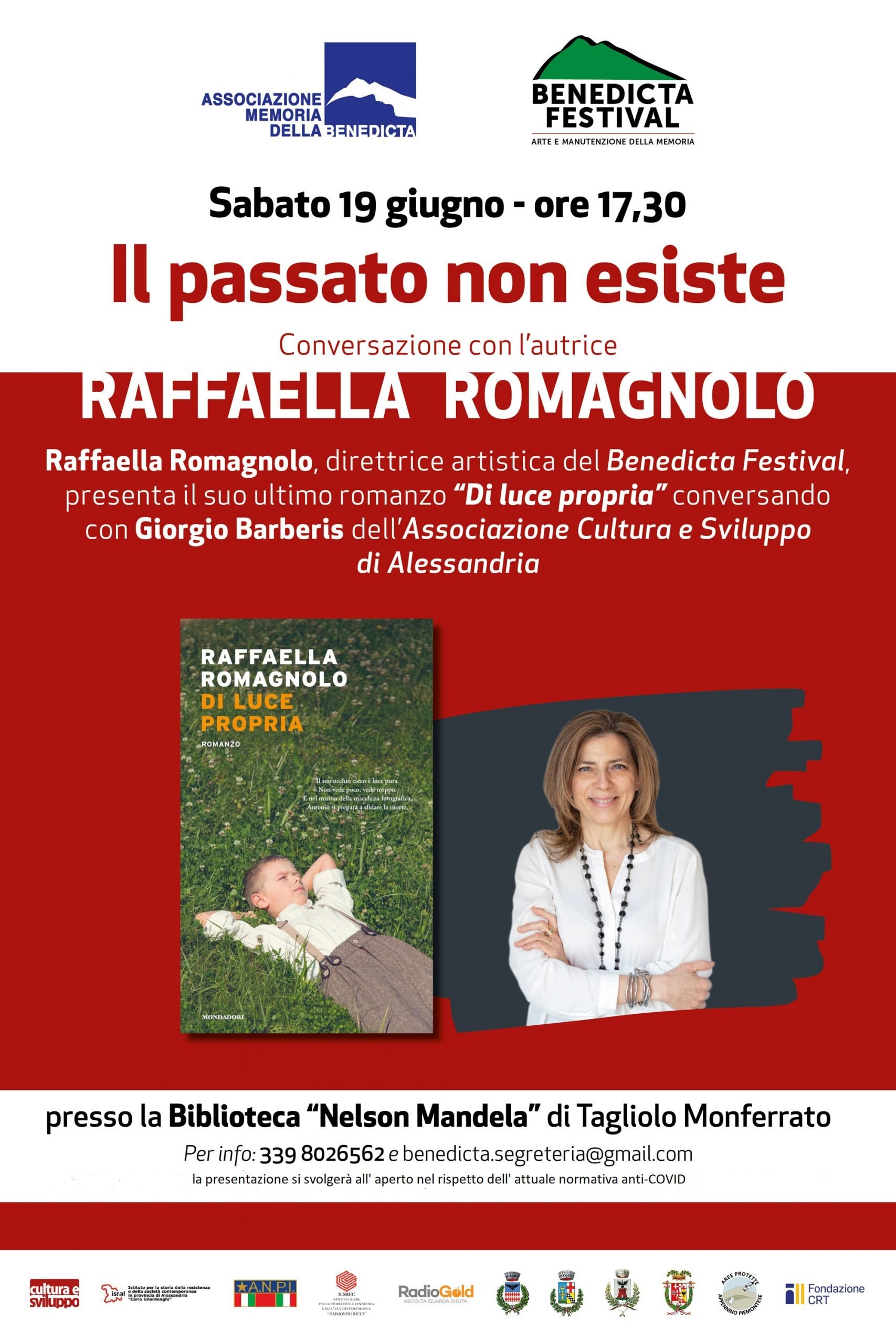 A Tagliolo la presentazione di “Di luce propria” con la scrittrice Raffaella Romagnolo