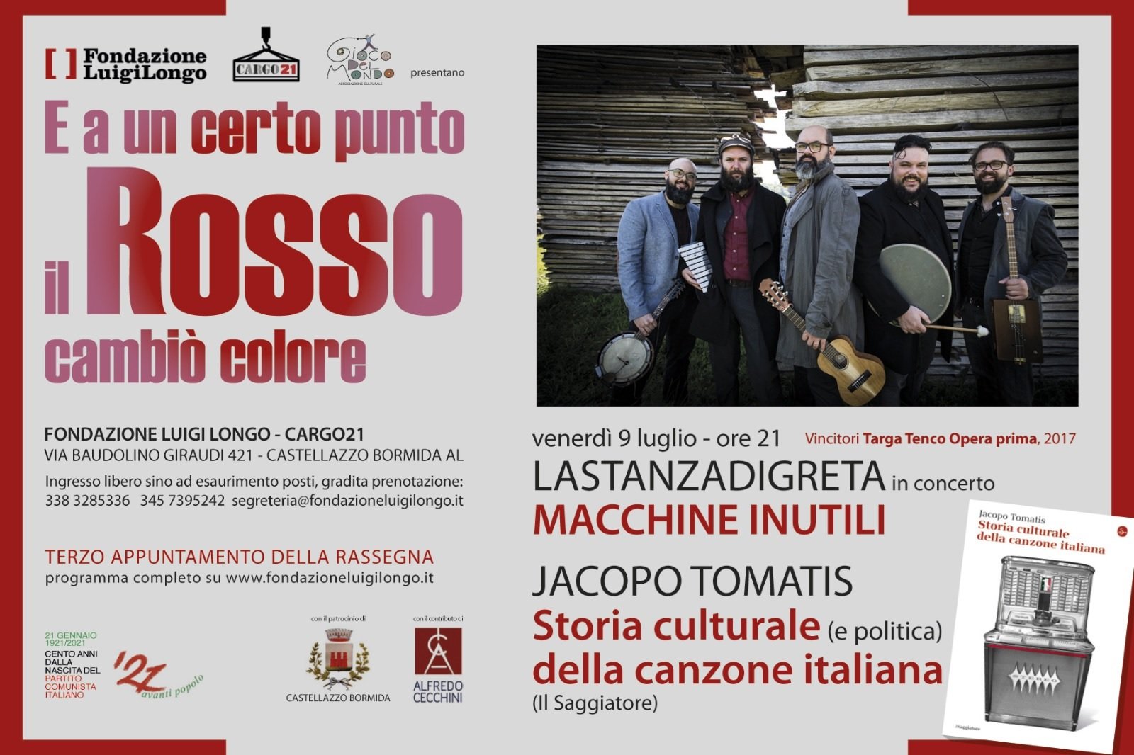 “La Stanzadigreta” in concerto a Castellazzo Bormida