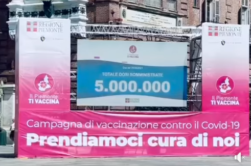 Superata quota 5 milioni di vaccinazioni in Piemonte