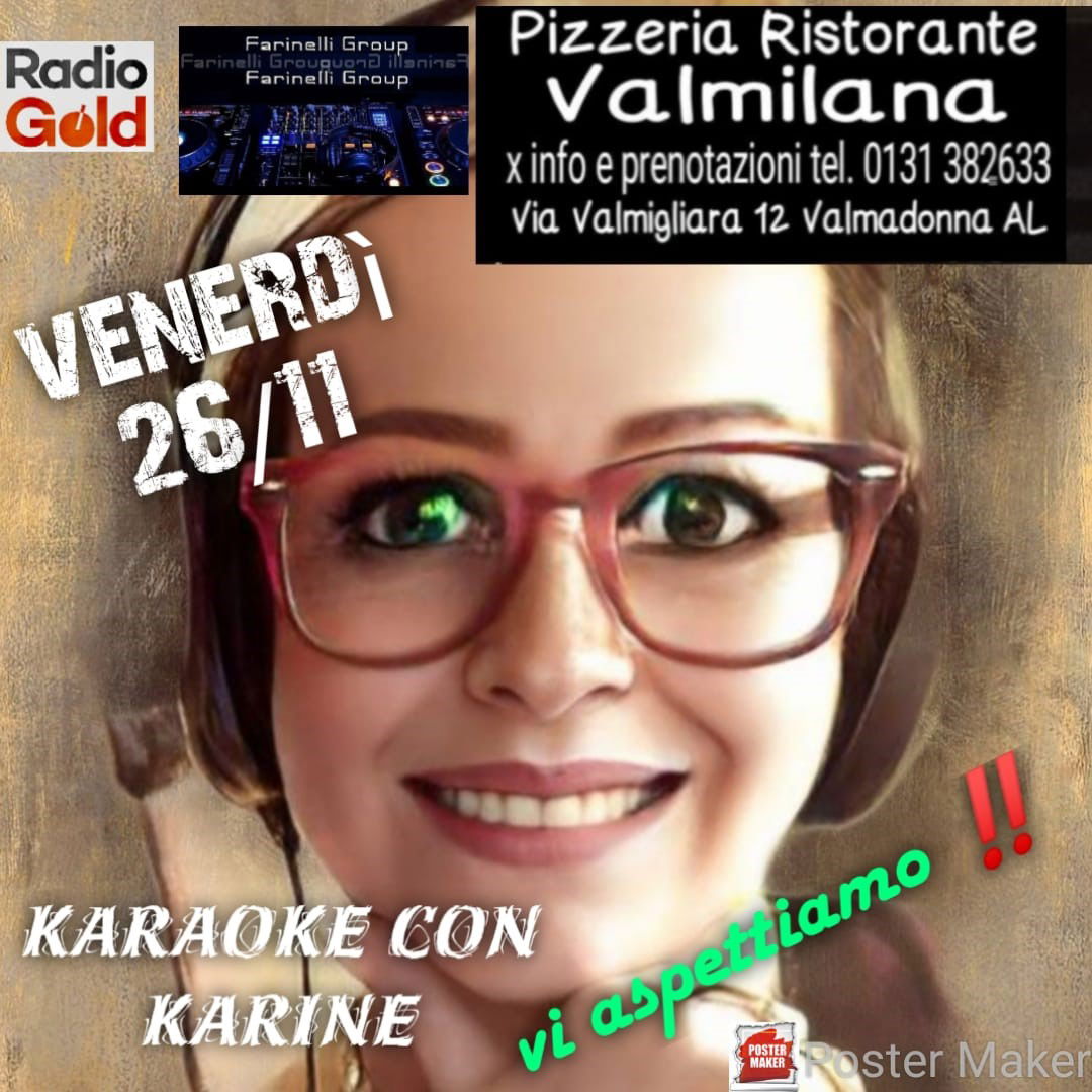 Karaoke e divertimento venerdì 26 alla Valmilana