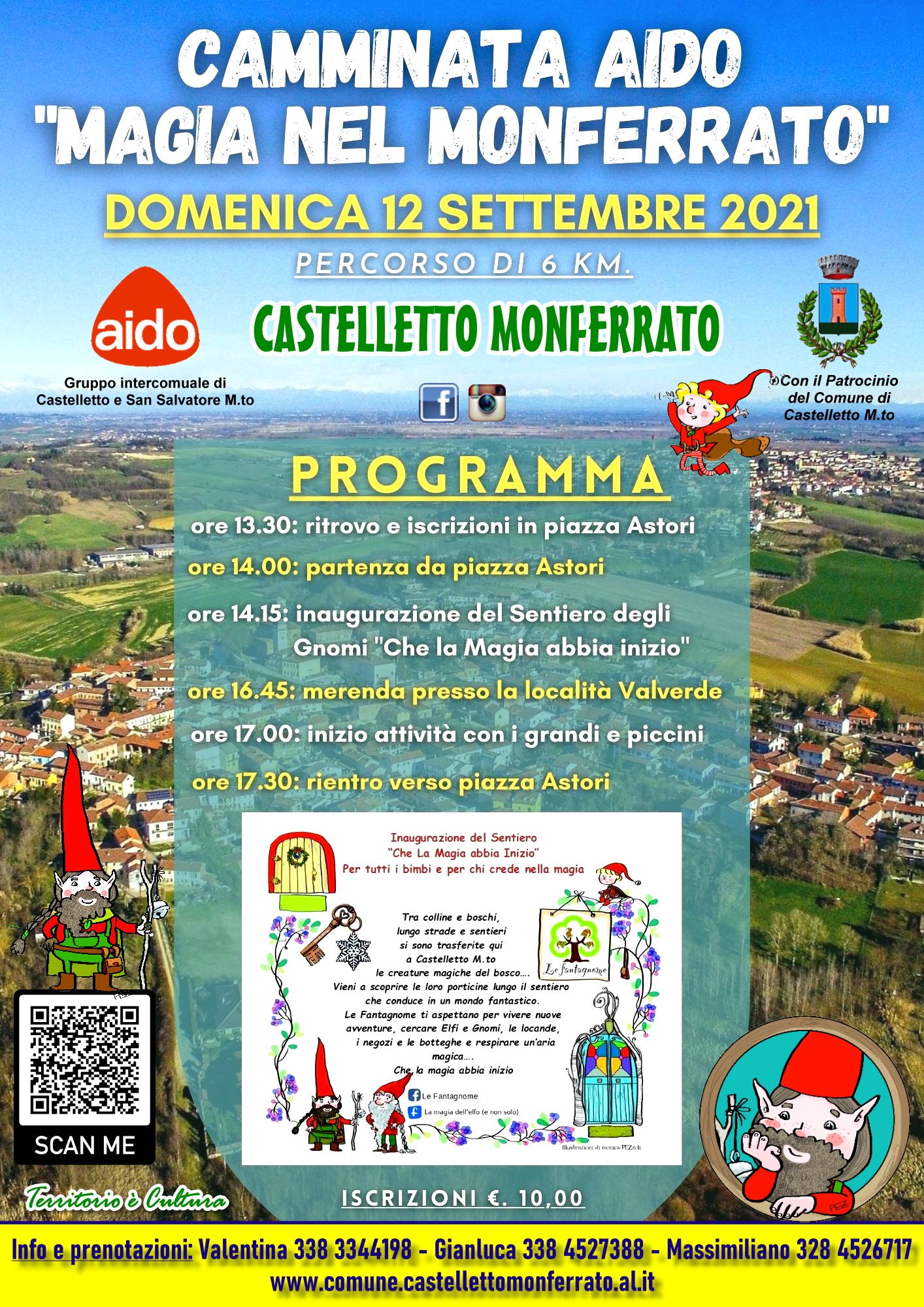 Domenica 12 settembre camminata lungo il “Sentiero degli Gnomi” a Castelletto Monferrato