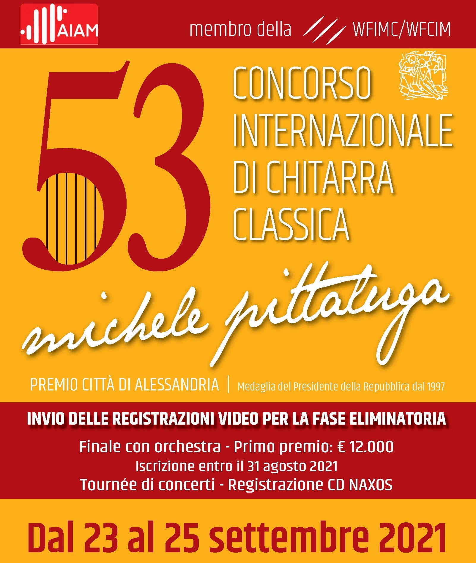 Ad Alessandria il 53° Concorso di Chitarra Classica “Michele Pittaluga”
