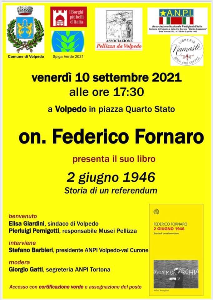 Il 10 settembre Federico Fornaro presenta “2 giugno 1946″ a Volpedo
