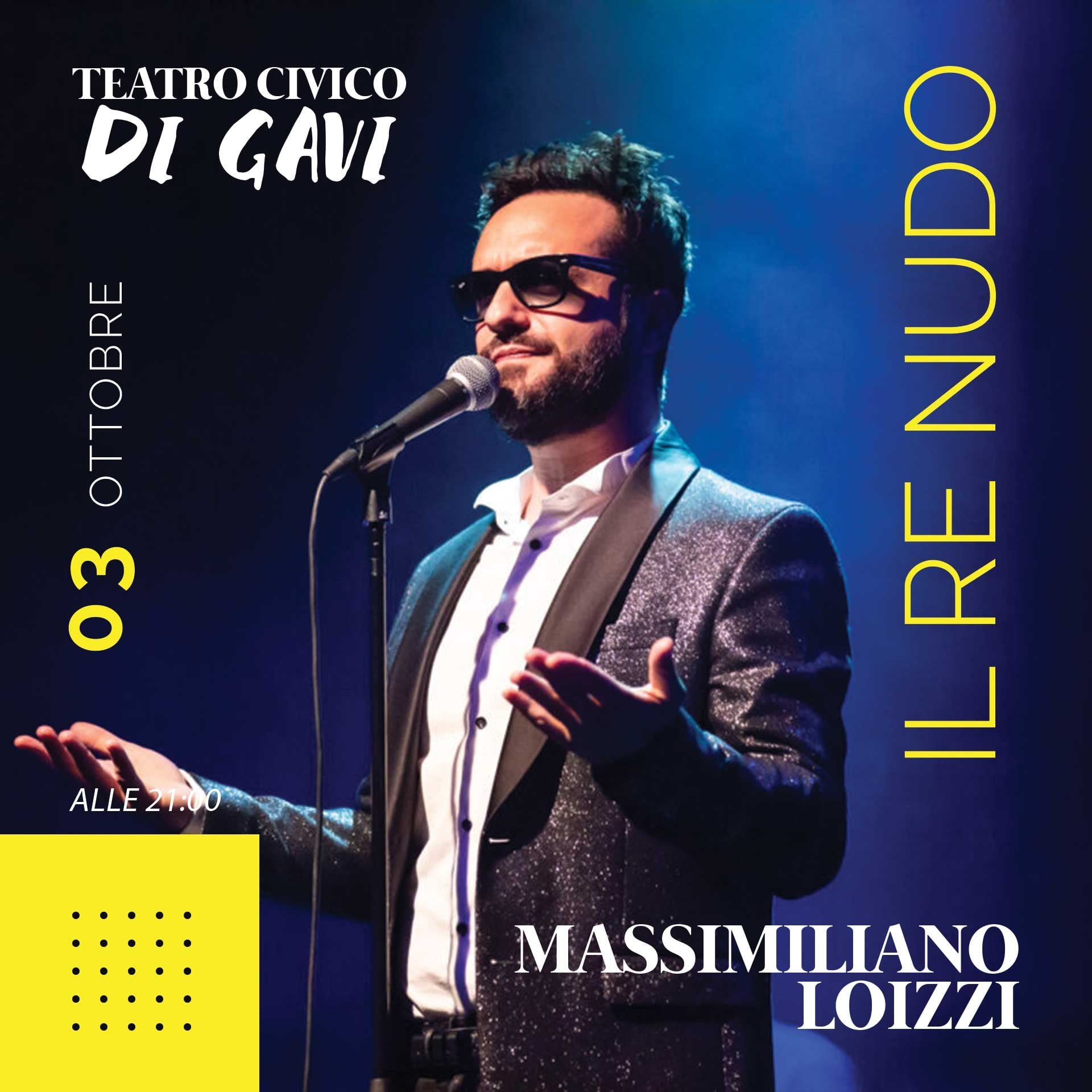 Domenica 3 ottobre al Teatro Civico di Gavi “Il re nudo” di Massimiliano Loizzi