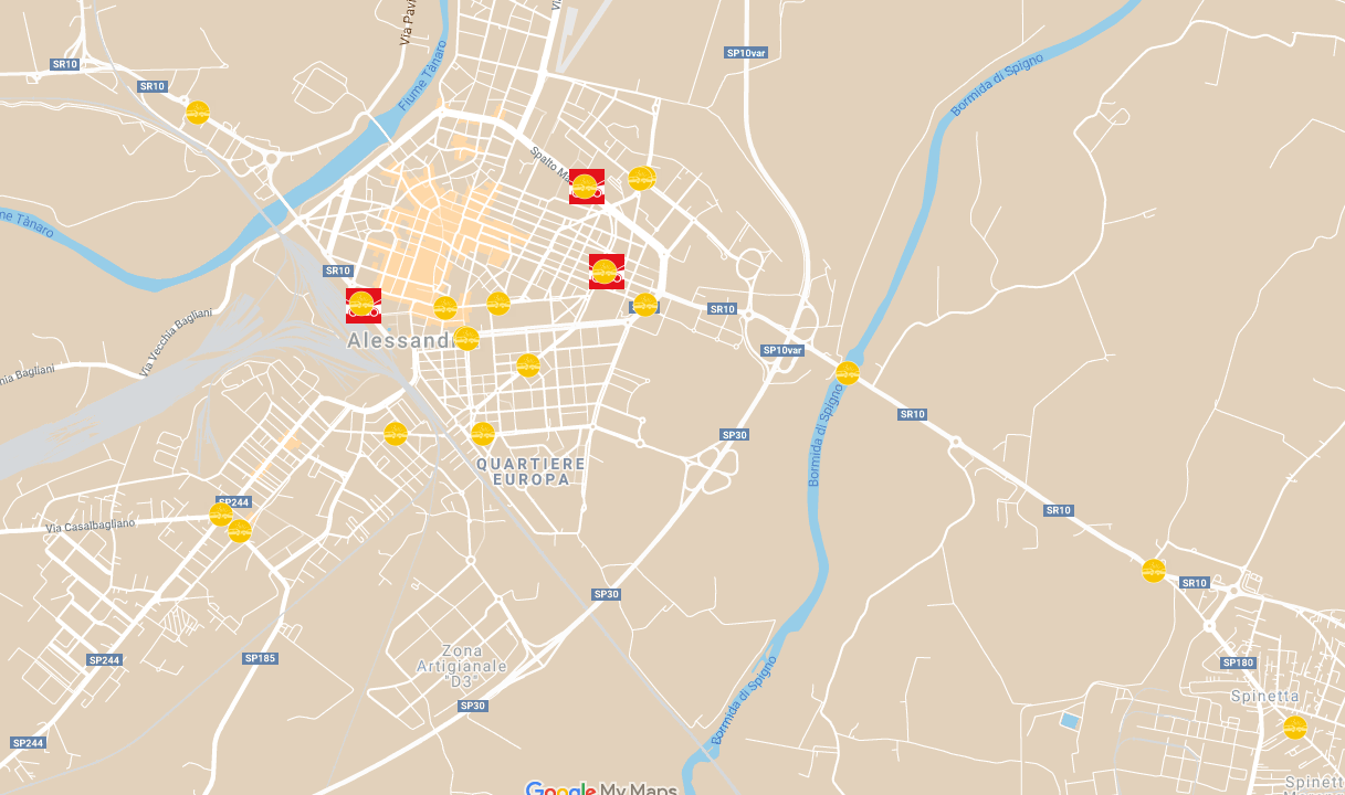 La mappa degli incidenti stradali ad Alessandria: dal 2018 è Spalto Marengo la strada più pericolosa