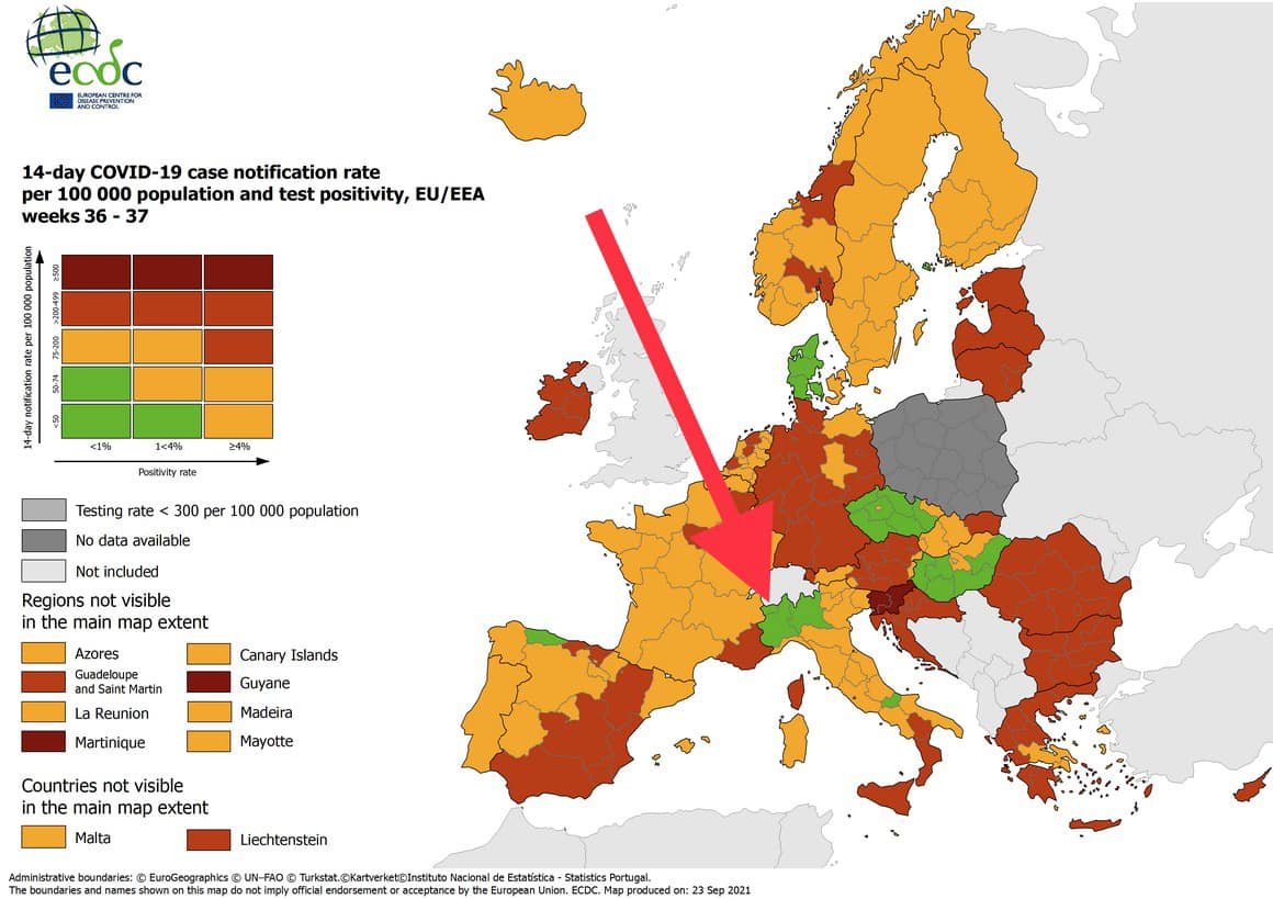 Centro europeo malattie: Piemonte tra le 4 regioni italiane a minor rischio covid