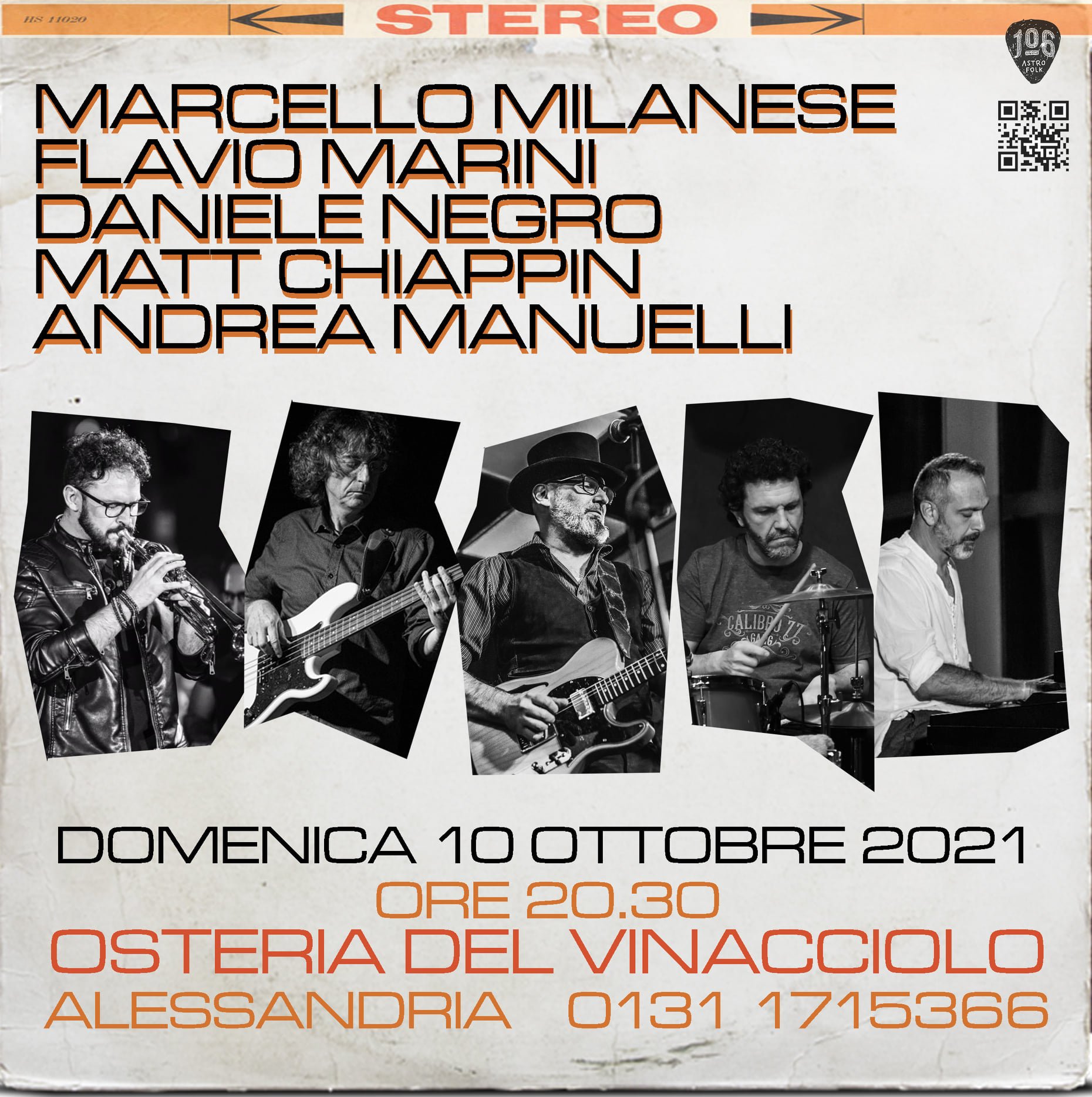 Marcello Milanese 106 in Quintet live all’Osteria del Vinacciolo