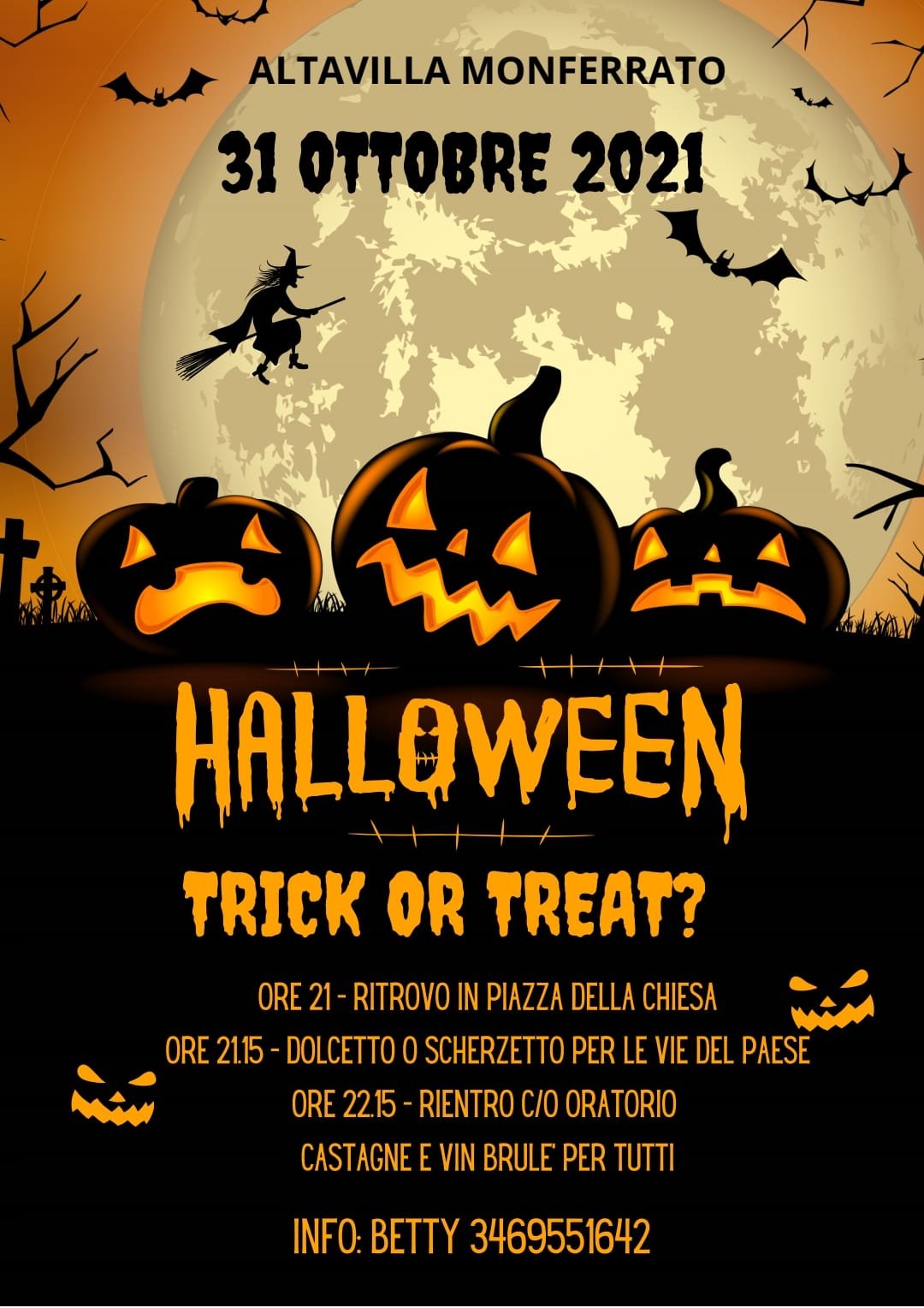 Il 31 ottobre “Trick or treat” ad Altavilla Monferrato nella notte di Halloween