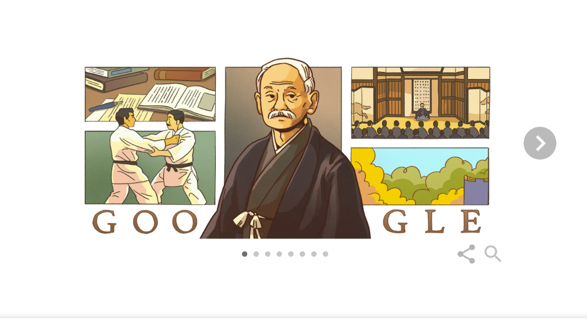 Google ha dedicato un doodle a Kanō Jigorō fondatore del Judo