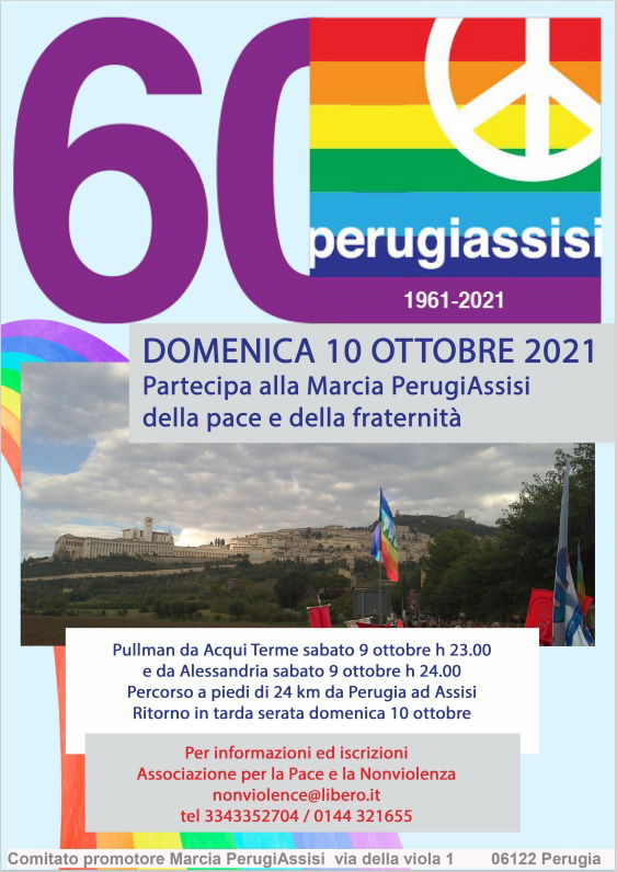 Il 10 ottobre la Marcia per la pace e la fraternità da Perugia ad Assisi