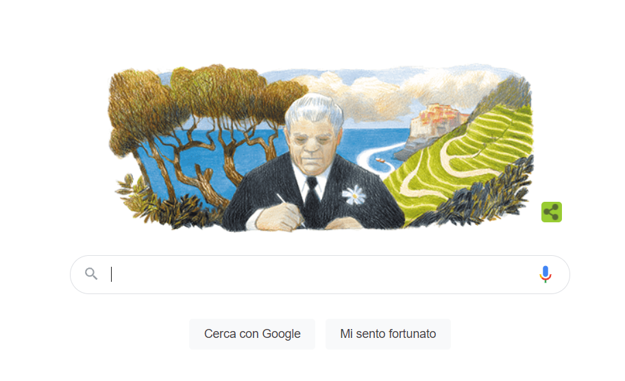Google ha dedicato un doodle a Eugenio Montale per celebrare la sua nascita