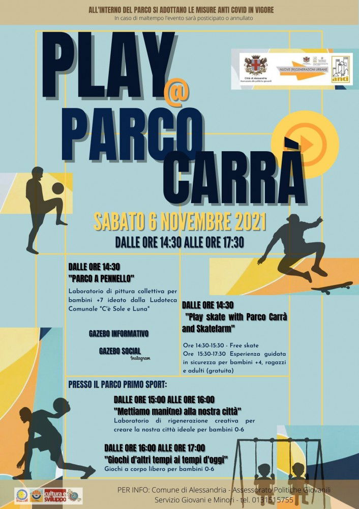 Il 6 novembre sport, al gioco e al divertimento con Play @Parco Carrà