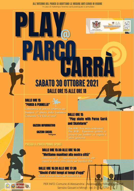 RINVIATO al 6 novembre Play@ Parco Carrà di Alessandria