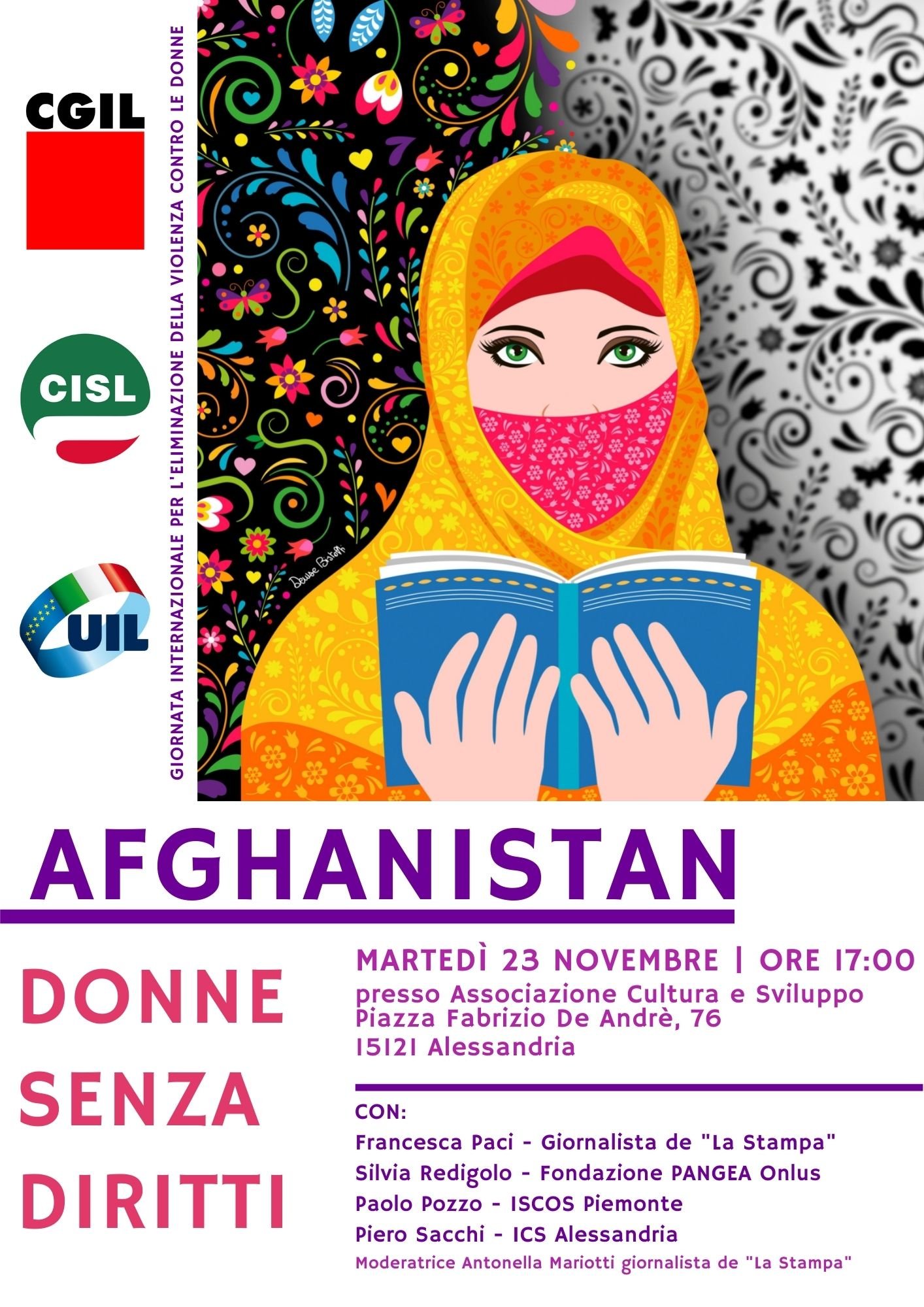 Cgil, Cisl e Uil a sostegno delle donne afghane per non abbandonarle
