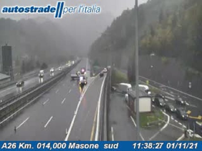 Incidente sulla A26 in direzione Genova all’altezza di Masone: la situazione