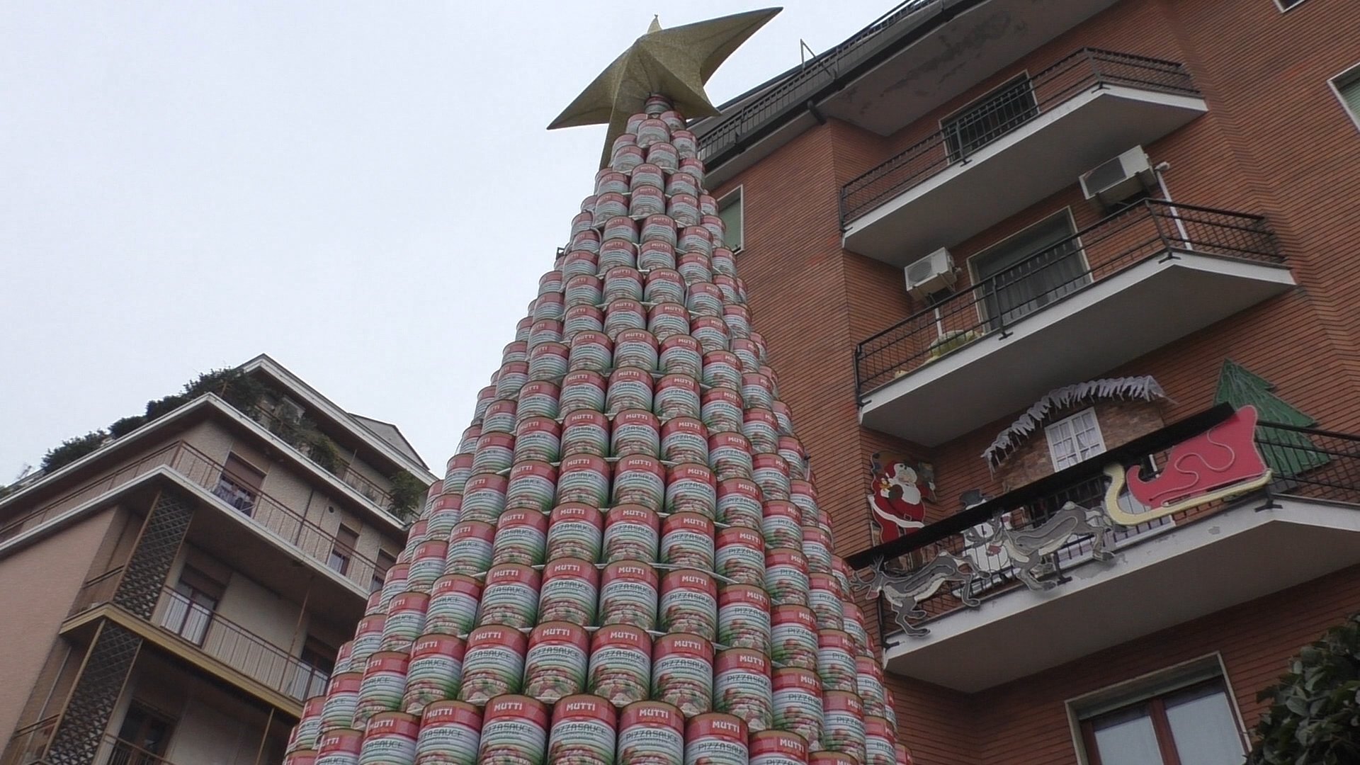 Alla Pizzeria Soleluna tornerà il grande albero di lattine: “Puntiamo al Guinness World Record”
