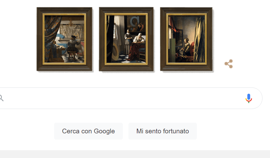 Google ha dedicato un doodle all’anniversario di nascita di Johannes Vermeer