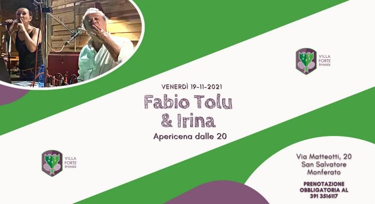 Il 19 novembre musica live al VillaForte Tennis con Fabio Tolu e Irina