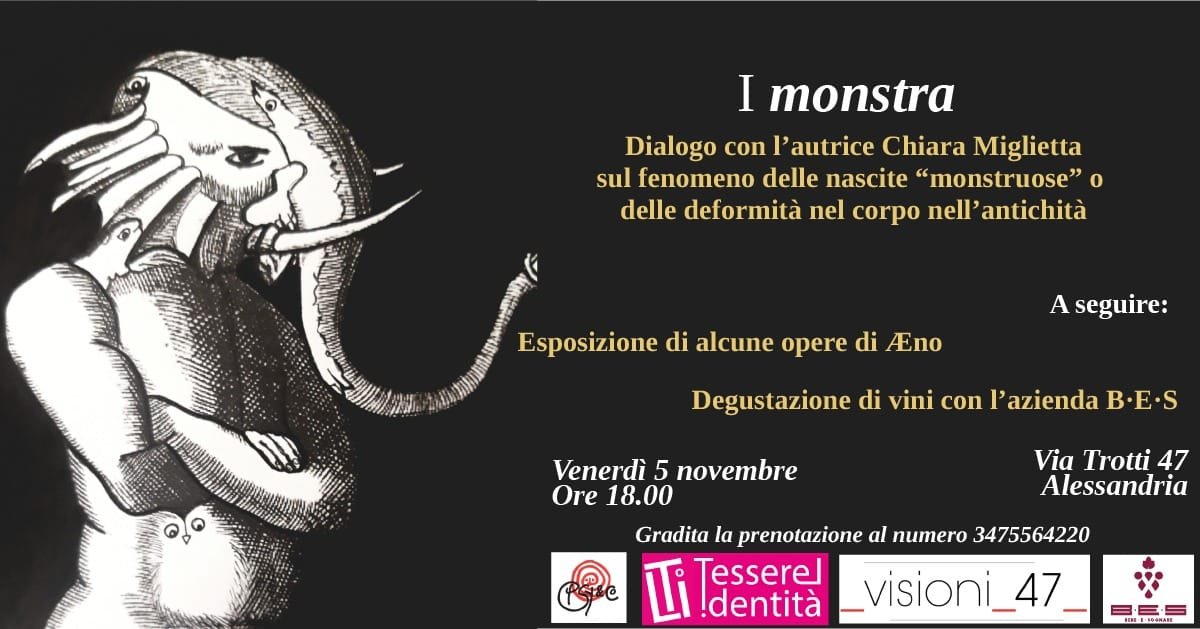 I monstra: il 5 novembre da Visioni47 presentazione del libro di Chiara Miglietta e le opere di ÆNO