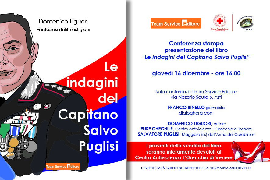 Il 16 dicembre ad Asti la presentazione del libro “Le indagini del Capitano Salvo Puglisi”