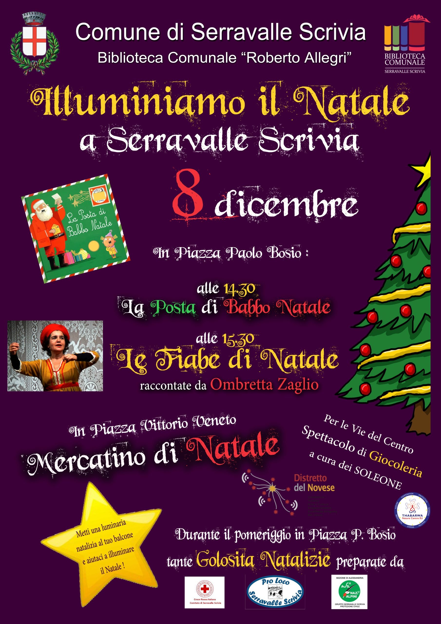 L’8 dicembre Mercatino e spettacoli di Natale a Serravalle Scrivia