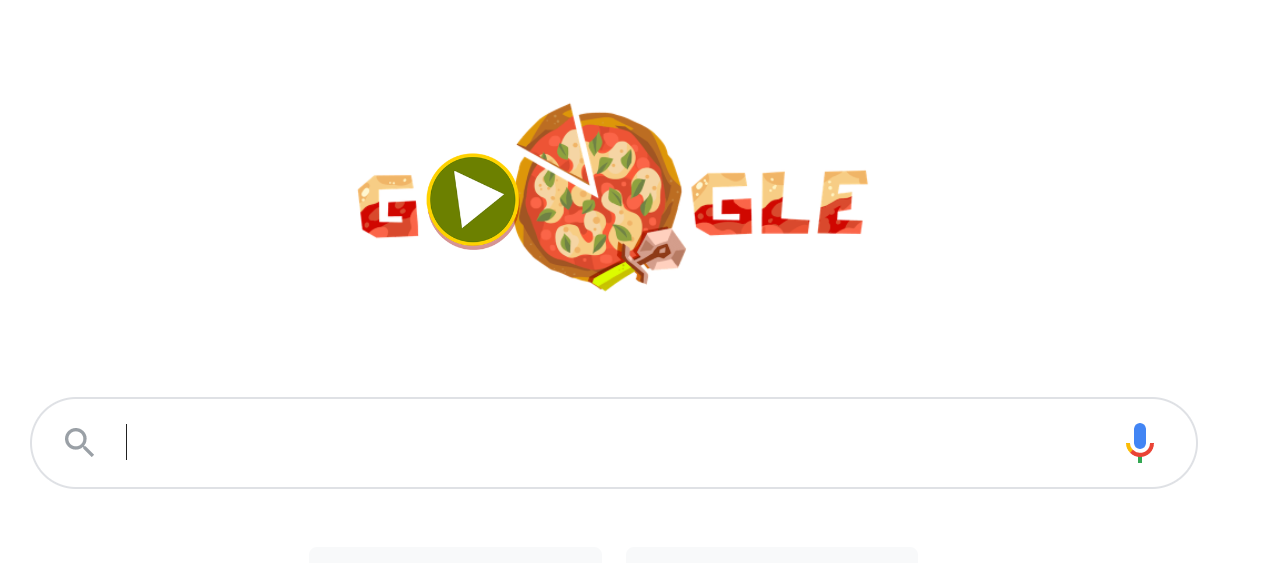 Il doodle di Google del 6 dicembre 2021 celebra la pizza