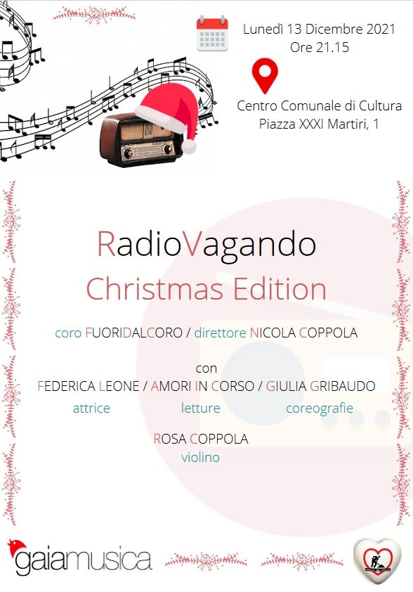 Il 13 dicembre a Valenza “Radiovagando-Christmas Edition”