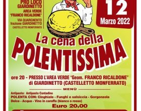 Il 12 marzo “Cena della Polentissima” a Giardinetto
