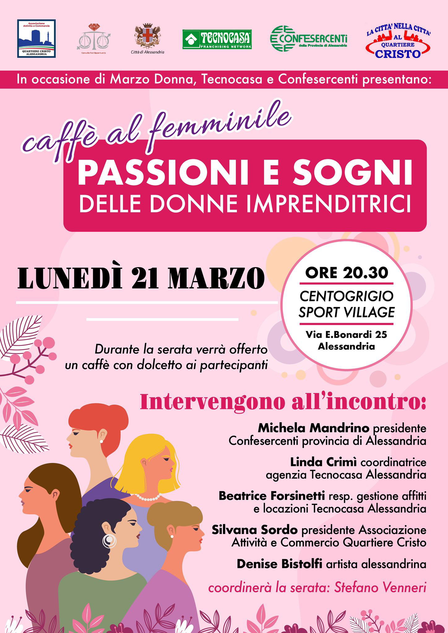 Il 21 marzo l’appuntamento di Confesercenti e Tecnocasa dedicato alle donne imprenditrici