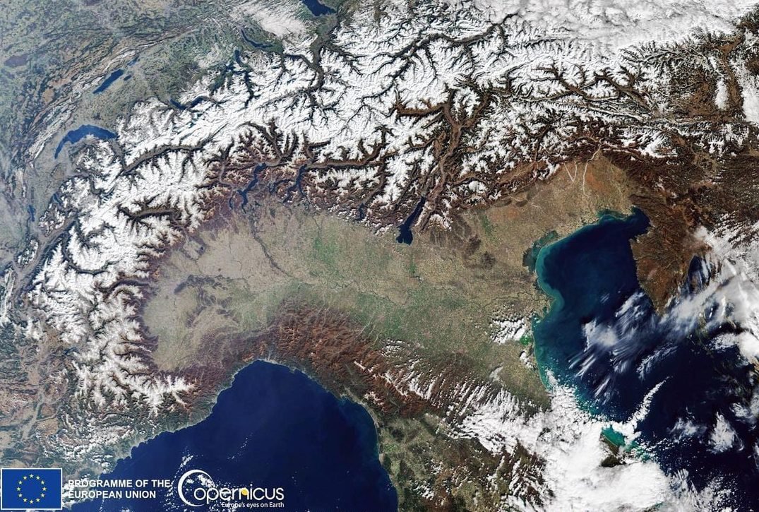 Il Nord Italia ha sempre più sete: le immagini dallo spazio