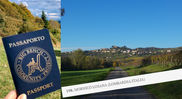 L’Oltrepò Pavese accoglie la settima panchina gigante. A Mornico Losana la n°198