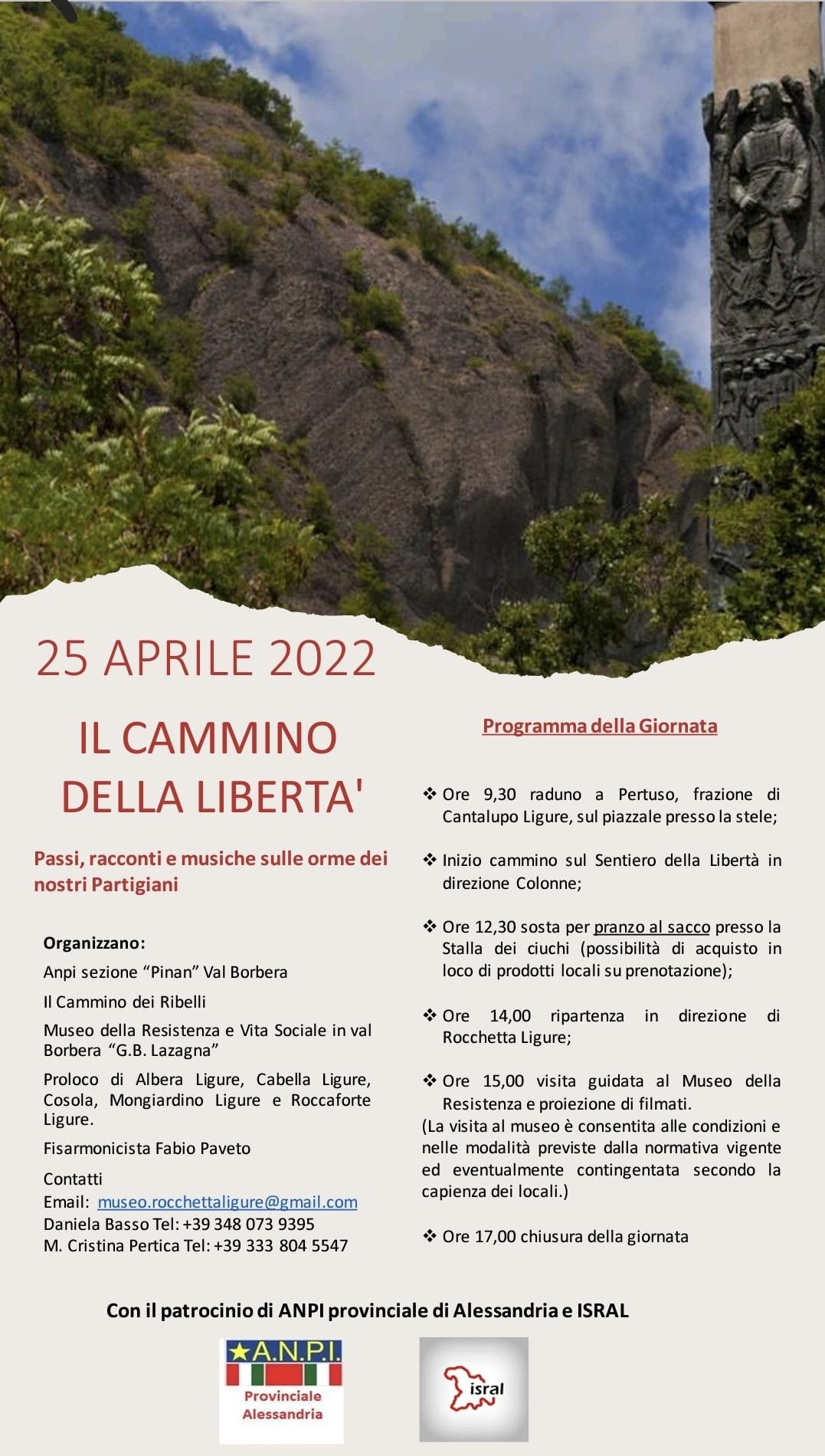 25 aprile sul Cammino della Libertà in Alta Val Borbera