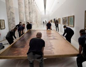 “Il Quarto Stato” di Pellizza da Volpedo arriva a Firenze: le immagini del complesso spostamento