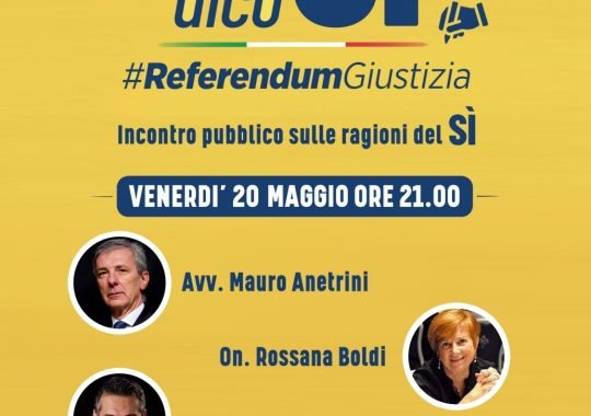 Referendum Giustizia: il 20 maggio a Tortona l’incontro “Io dico sì”