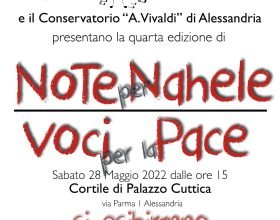 Il 28 maggio a Palazzo Cuttica “Note per Nahele, Voci per la Pace”