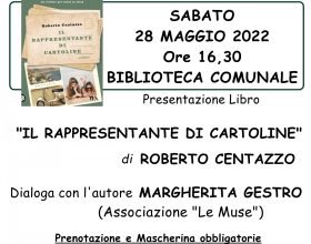 Il 28 maggio a Tagliolo Roberto Centazzo presenta il libro “Il rappresentante di cartoline”