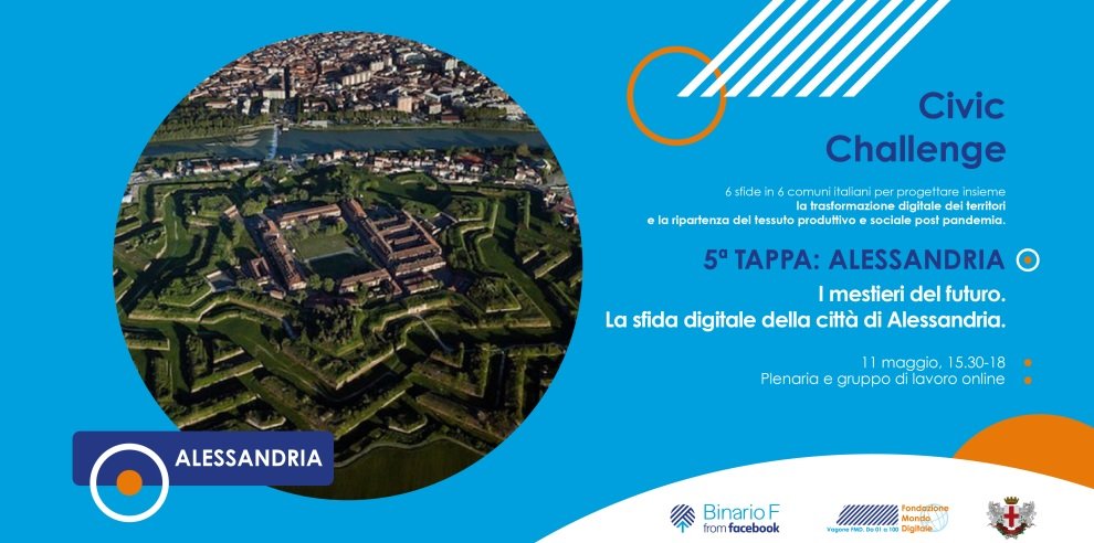 Mercoledì ad Alessandria la sfida digitale sui mestieri del futuro coi giovani e il territorio