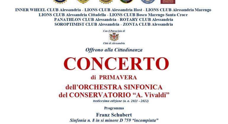Il 26 maggio Concerto di Primavera dell’Orchestra Sinfonica del Conservatorio Vivaldi