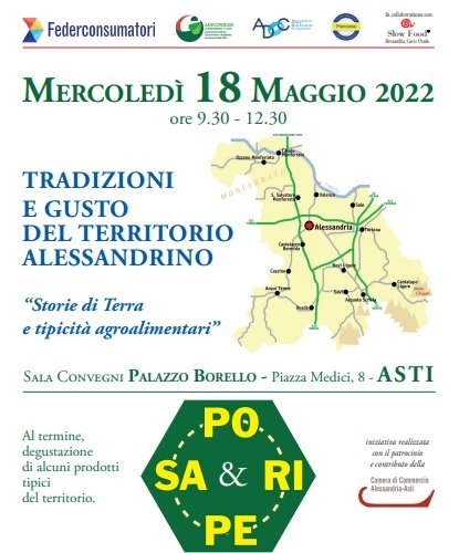 Il 18 maggio ad Asti incontro coi produttori alessandrini, promosso da Federconsumatori