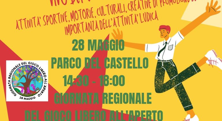 Il 28 maggio la Giornata del gioco libero all’aperto al parco del Castello di Tortona