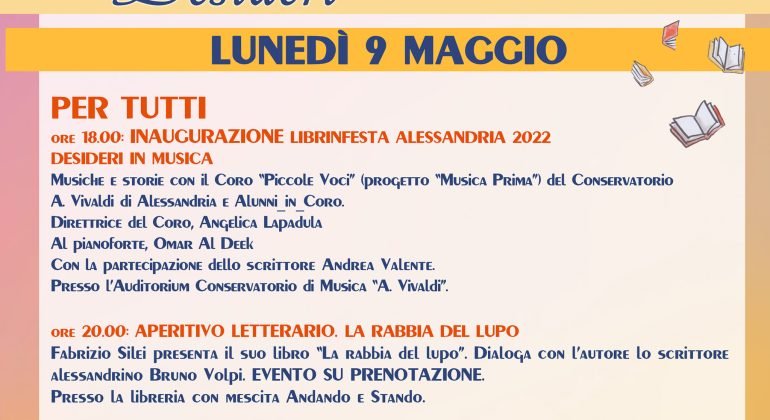 Il 9 maggio all’Auditorium del Conservatorio Vivaldi il concerto “Desideri in musica”