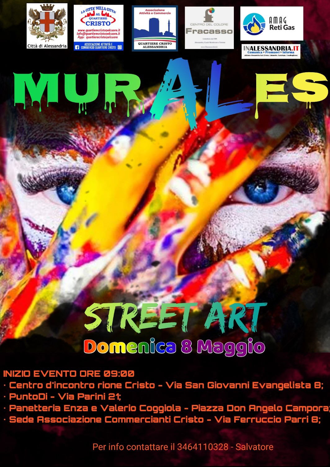 Domenica 8 maggio al quartiere Cristo di Alessandria l’evento di Street Art “Murales”