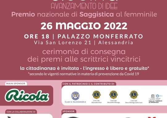 Il 26 maggio a Palazzo Monferrato il Premio nazionale di saggistica femminile Giuditta
